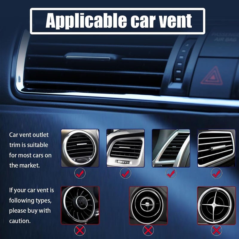 DGDRHZ 10 Pieces Cow Print Car Air Conditioner Air Outlet Decorative Strips, Cow Print car Accessories, Flexible Shiny Auto Car Vent Interior Accessories for All Air Vent Outlet (Black White-Cow) - Image 5